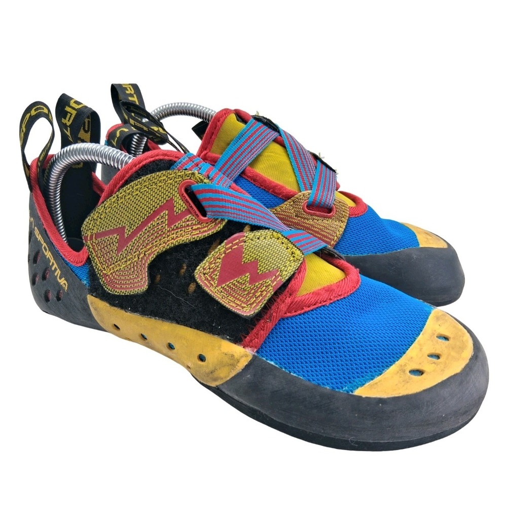 La Sportiva Oxygym Rock Climbing Shoes Mens US 9 EU 42 Blue Yellow Washable